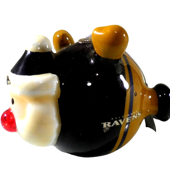 Baltimore Ravens NFL Licensed LED Santa and Snowman Christmas Ornaments - Picture 12 of 12